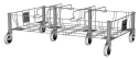 Modellbeispiel: Trolley/Fahrwagen  -Slim Jim Dolly- Rubbermaid  für drei Slim Jim Container (Art. 38994)