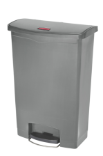 Modellbeispiel: Abfallbehälter -Slim Jim Step-On- Rubbermaid 90 Liter mit Fußpedal, grau (Art. 39036)