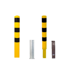 Stahlrohrpoller / Rammschutzpoller -Bollard- ø 152 mm, herausnehmbar, wahlweise gelb / schwarz