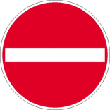 Verkehrsschild, Verbot der Einfahrt