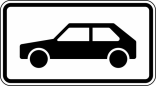 Verkehrszeichen 1010-58 StVO, Personenkraftwagen