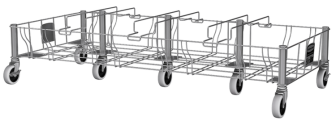 Modellbeispiel: Trolley/Fahrwagen  -Slim Jim Dolly- Rubbermaid  für vier Slim Jim Container (Art. 38995)