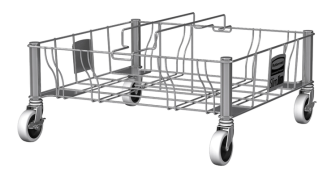 Modellbeispiel: Trolley/Fahrwagen  -Slim Jim Dolly- Rubbermaid  für zwei Slim Jim Container (Art. 38993)