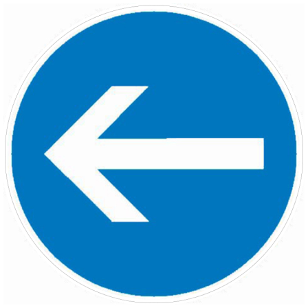 Gebotsschild / Verkehrszeichen, Richtungspfeil