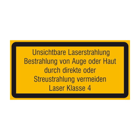 Laserkennzeichnung / Warnzusatzschild, Unsichtbare Laserstrahlung ...