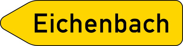 Verkehrszeichen 419-10 StVO, Pfeilwegweiser auf sonstigen Straßen mit geringerer..., einseitig, linksweisend