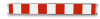 Absperrschranke -Cordon light- gemäß TL, Höhe 250 mm, rot / weiß, versch. Längen
