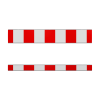 Absperrschranke für Bau-Schrankenzaun, rot / weiß, Folie RA1, verschiedene Höhen
