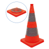 Faltleitkegel -Cone-, Höhe 700 mm, mit integriertem Blinklicht, orange-silber