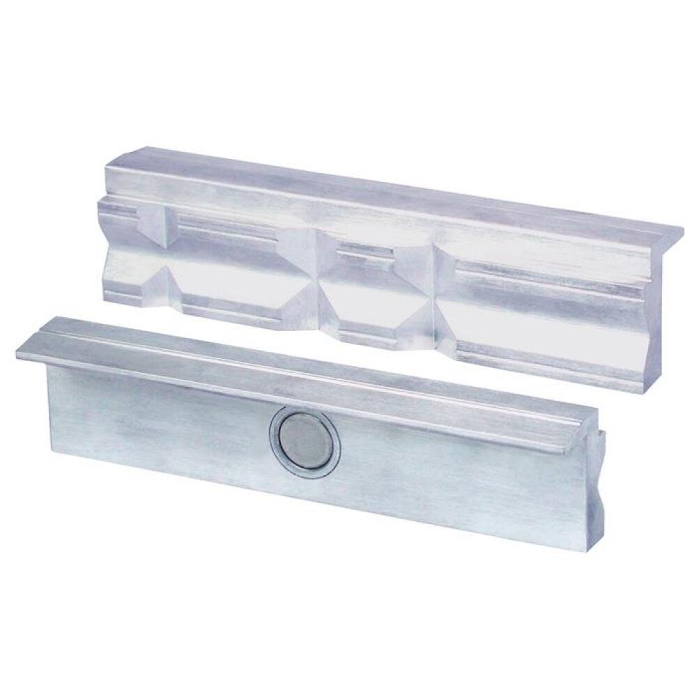 Schraubstockschutzbacken Typ P, Aluminium mit Prismen, Neodym Magnet, f&uuml;r 100-180 mm Breite