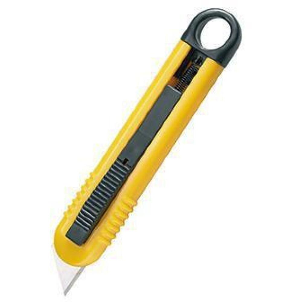 ALCO Sicherheits-Cutter 119, gelb, 19 mm Klinge, automatisch zur&uuml;ckziehend, ideal f&uuml;r Kartons