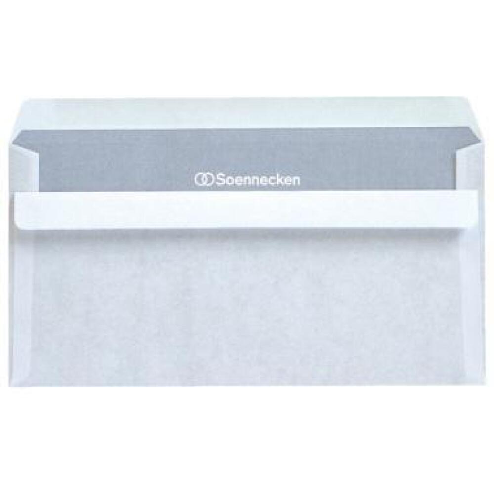 Soennecken Briefumschlag DIN lang 220 x 110 mm, 75g/m&sup2;, selbstklebend, wei&szlig;, 25/100/1000 St./Pack