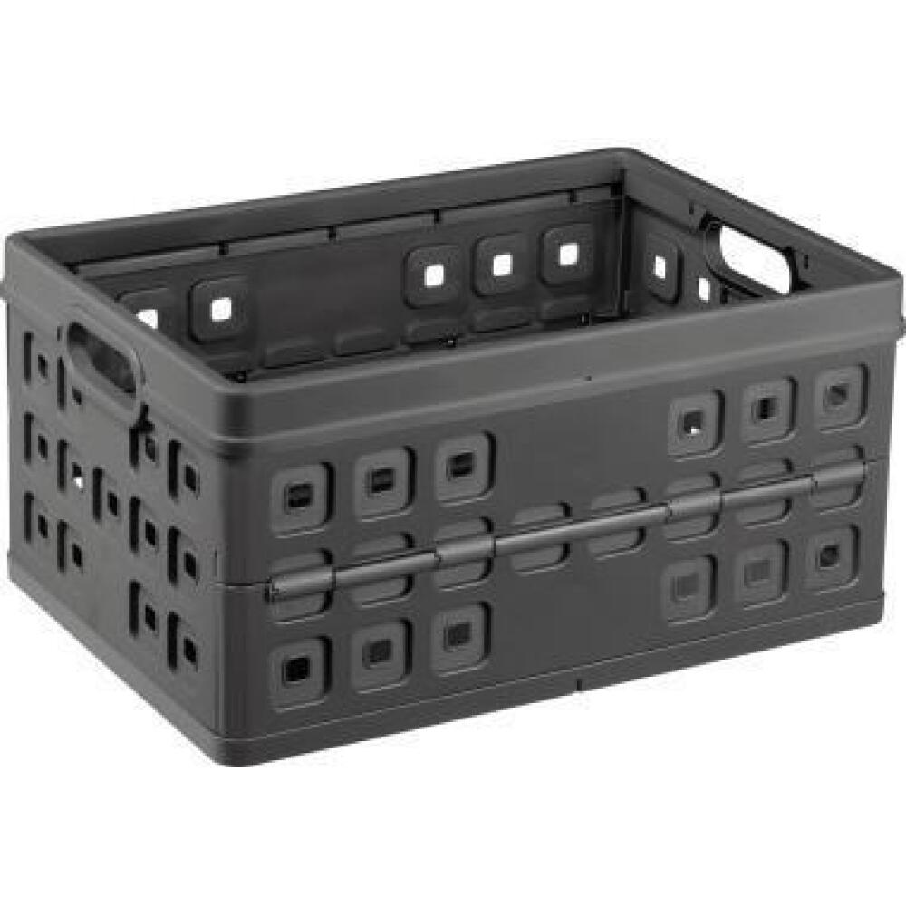 HELIT Klappbox the flap-line 46l anthrazit, faltbar, ideal f&uuml;r Transport oder Archivierung