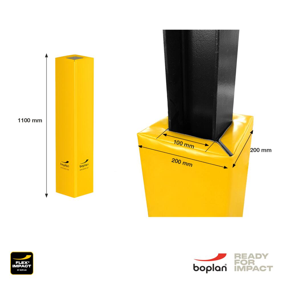 'Soft Column Cover Pfeiler- und Säulenschutz' - gelb für Säulenbreite 100, 150 oder 200 mm