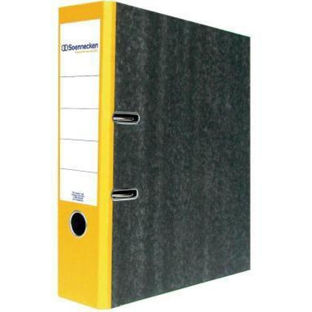 Soennecken Ordner DIN A4 80mm Pappe, Wolkenmarmor, Farben: gelb, rot, grau, schwarz, blau, gr&uuml;n