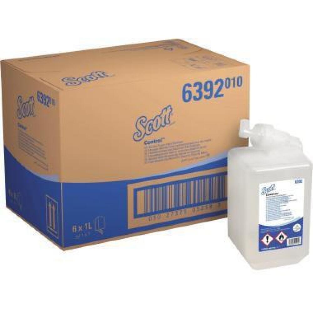 Scott Handdesinfektionsschaum 1l, alkoholfrei oder antibakteriell, dermatologisch getestet, viruzid