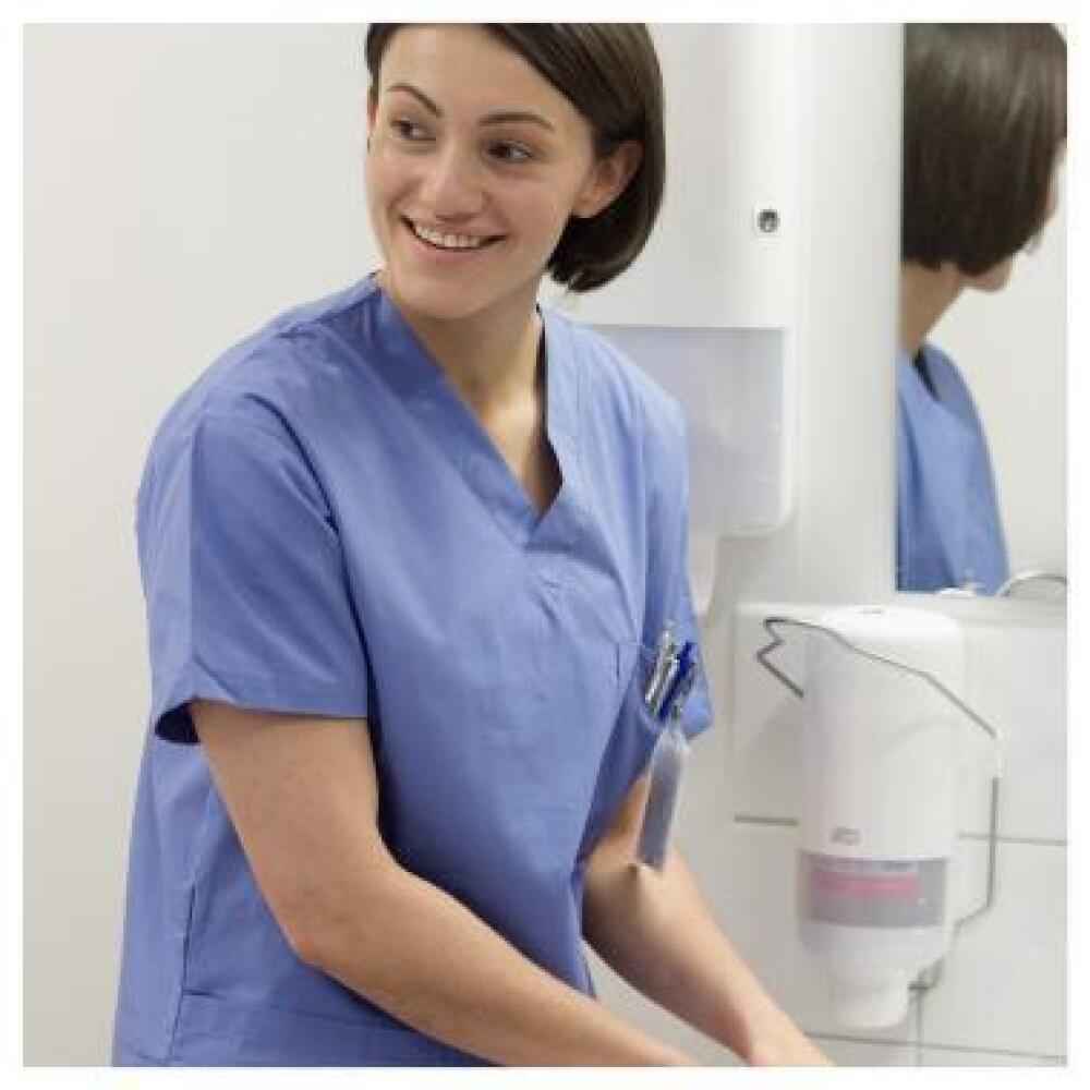 Tork Handdesinfektionsgel 1l, 80% Alkohol, antibakteriell, dermatologisch getestet, für Tork Spender