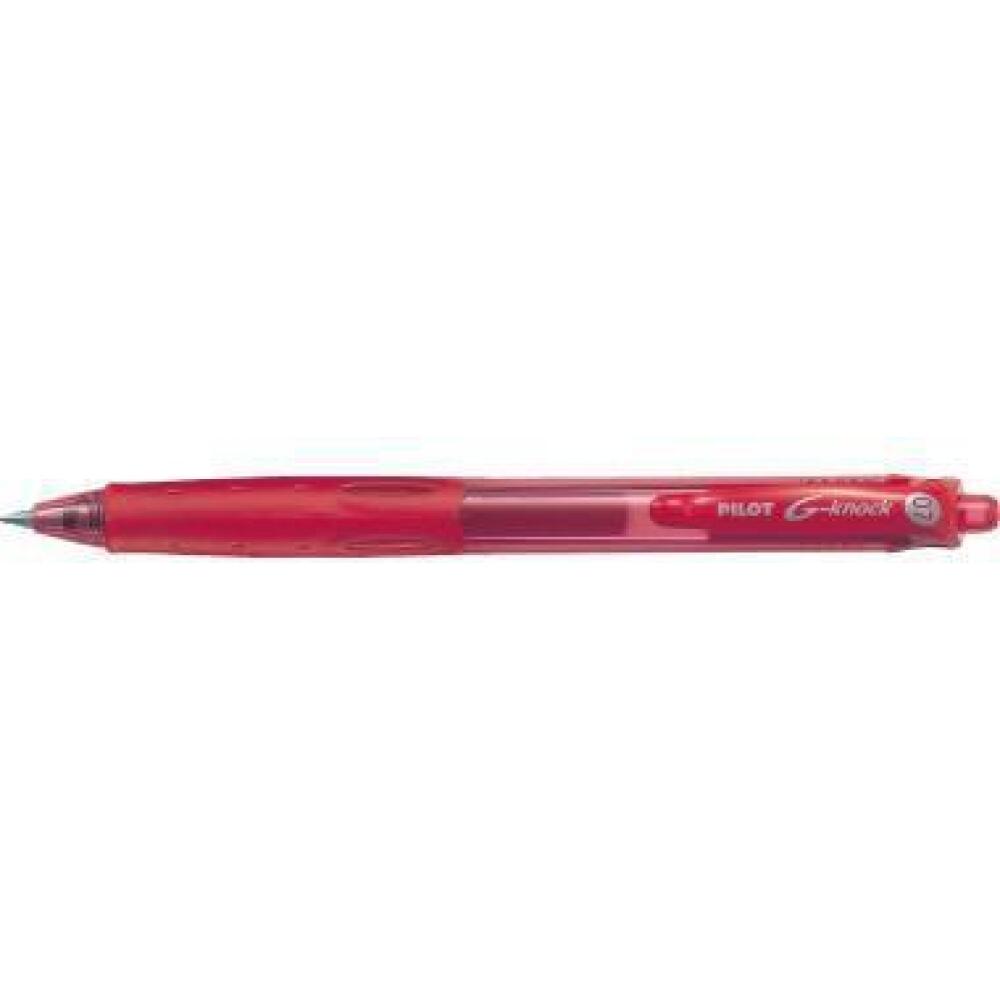 PILOT Gelschreiber G-Knock BeGreen, 0,4 mm, rot oder blau, 84 % recyceltes Material, gummierte Griffzone