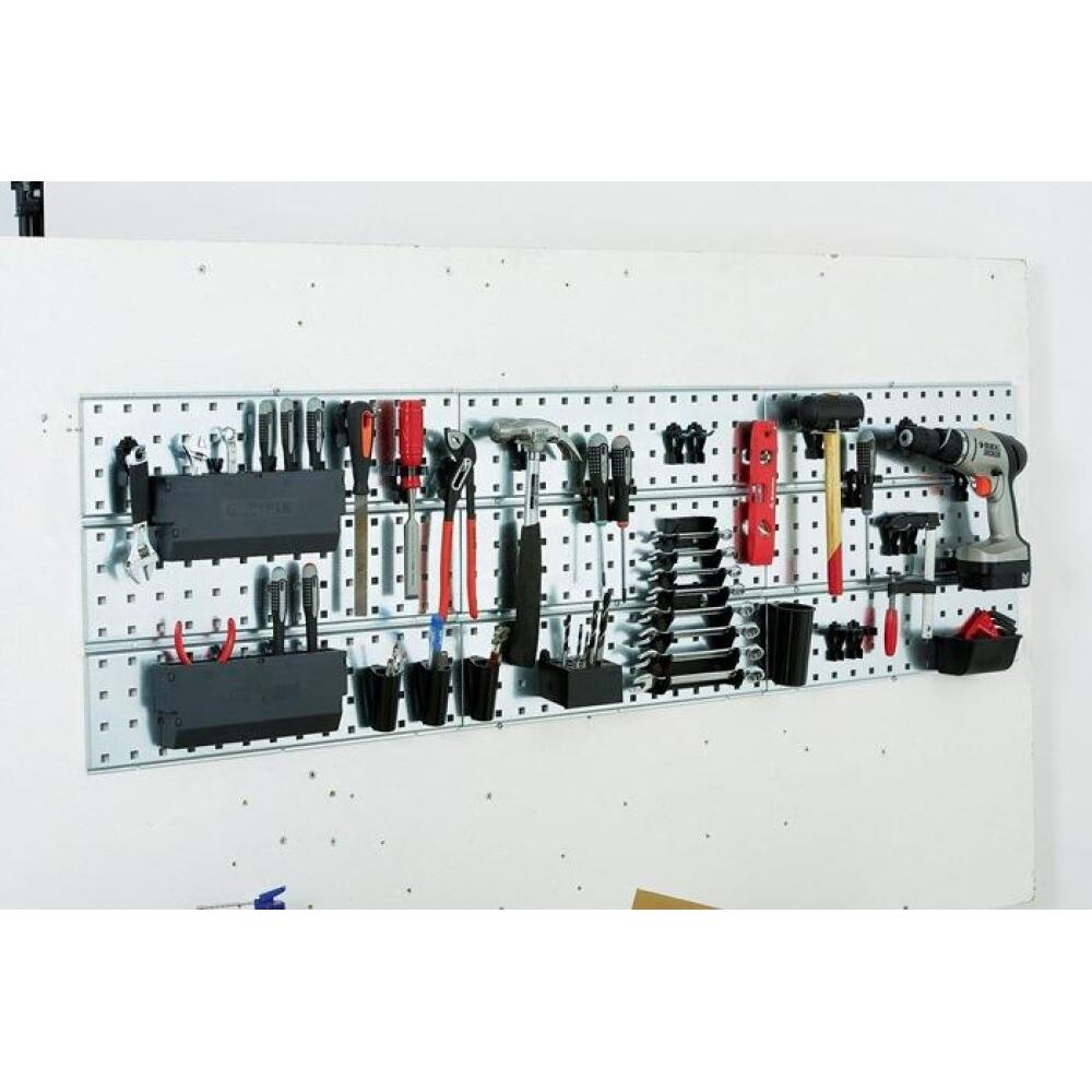 Lochplatte für Raaco Werkzeughaken, 6 Stück, Werkzeug-Wandpaneel, vielseitig einsetzbar