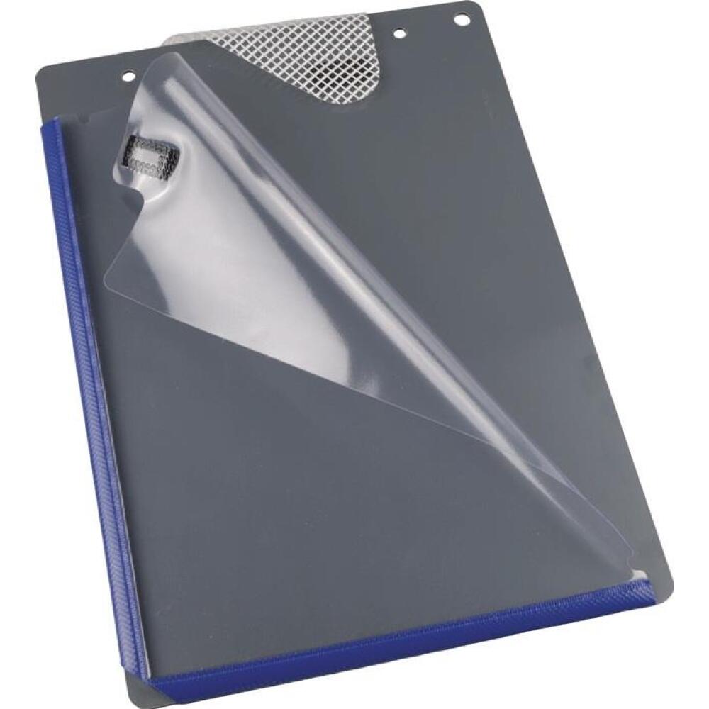 Auftragstasche PVC DIN A4 EICHNER, Umbug-Verschweißung, 2 mm Hartfolie, 10 Stück, blau, rot, grün, grau