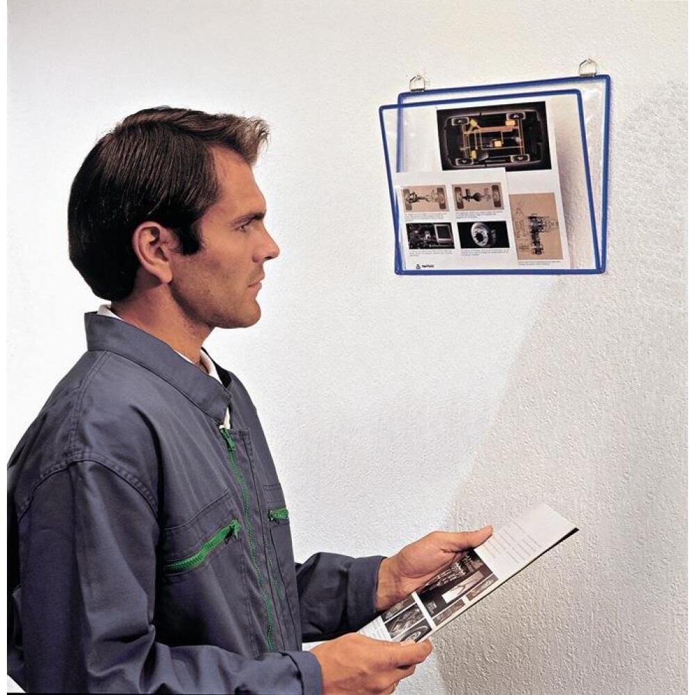 Klarsichthängetasche PVC reflexionsfrei 340x255mm, 5St., farbig sortiert, zum Aufhängen