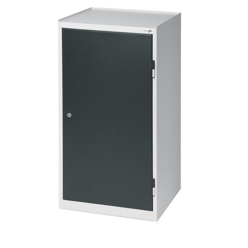 Werkzeug-/Beistellschrank H1000xB500xT500mm, 1 oder 2 Schubladen, lichtgrau/anthrazitgrau, enzianblau