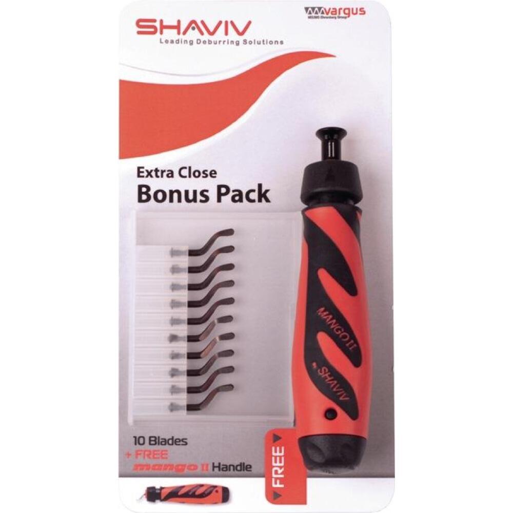 Entgraterset Mango II Handgriff mit Klingen B10 oder E100 (HSS), 10 Klingen, SHAVIV