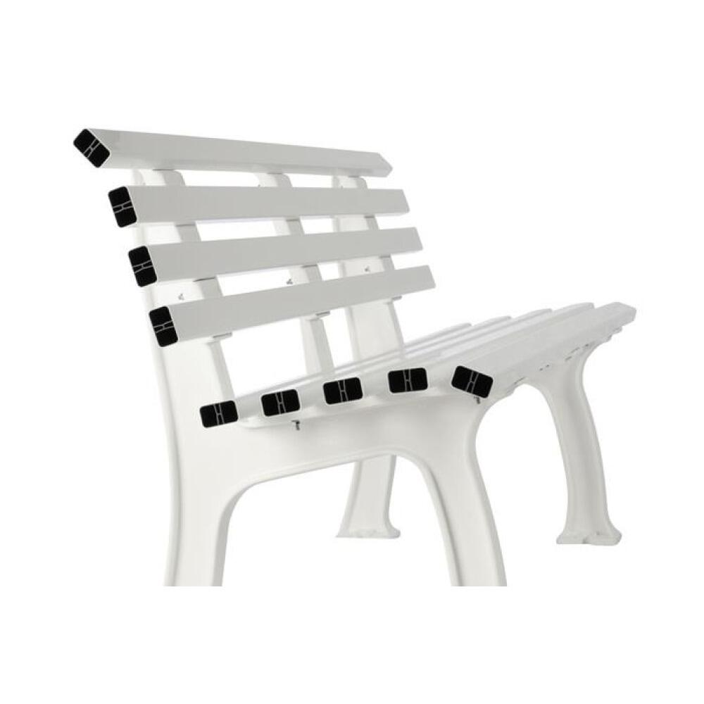 BLOME Bänke Ibiza 2-Sitzer oder Sylt 3-Sitzer, Ku.weiß, UV-beständig, Kunststoff, teilmontiert