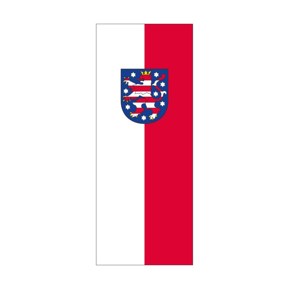 Landesflagge Th&uuml;ringen, Hochformat, verschiedene Gr&ouml;&szlig;en, 110 g/m&sup2; oder 160 g/m&sup2;