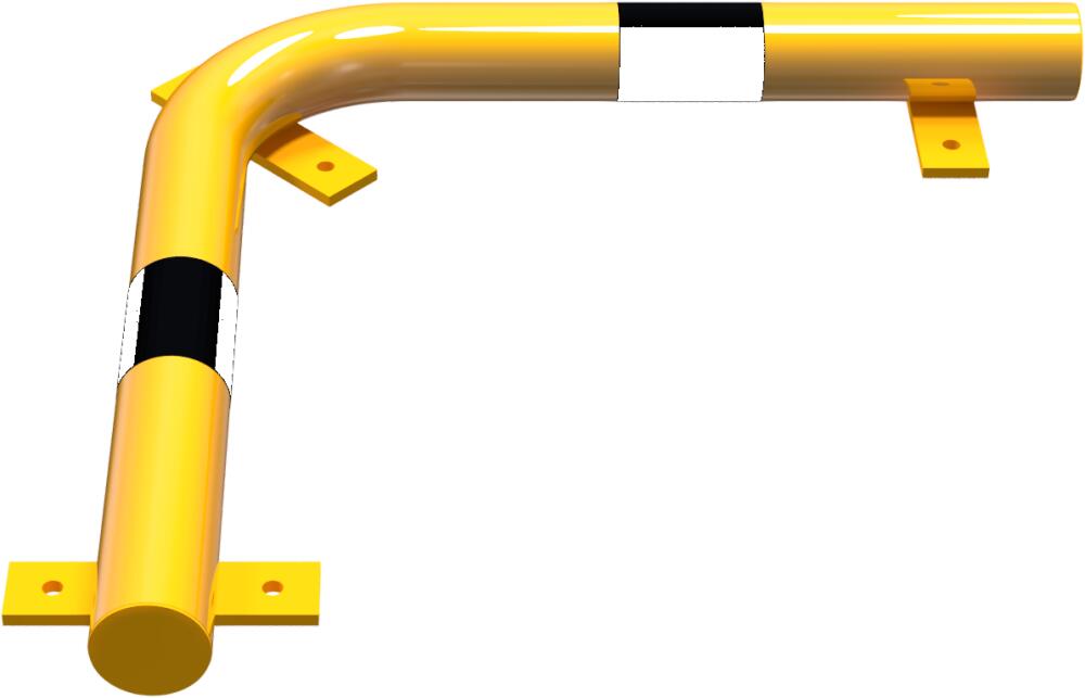 Eck-Rammschutzbalken 'Solid' aus Stahl Ø 76 mm, zum Aufdübeln