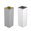 Abfallbehälter -Alicante- 45 L, Stahlblech, grau o. weiß, farbige Deckelkennzeichnungen wählbar