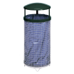 Abfallbehälter -Cubo Arlo- 80 Liter aus Drahtgitter, mit Dach