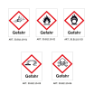 GHS-Gefahrstoffsymbole, Folie (selbstklebend), mit Aufschrift: Gefahr