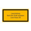 Laserkennzeichnung / Warnzusatzschild, Laserstrahlung, Nicht dem Strahl aussetzen, Laser Klasse 3B