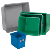 Rechteckbehälter Grün - aus GFK, Volumen 100 bis 3300 Liter, stapelbar, optionale Staplertaschen