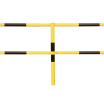 Systemgeländer -Mountain- aus Stahl, in schwarz / gelb, Winkel vertikal / horizontal einstellbar
