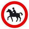 Verkehrsschild, Für Reiter verboten
