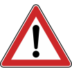 Verkehrszeichen 101 StVO, Gefahrstelle