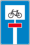 Verkehrszeichen 357-52 StVO, Für Radverkehr durchlässige Sackgasse
