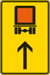 Verkehrszeichen 422-32 StVO, Wegweiser für kennzeichnungspflichtige Fahrzeuge mit gefährlichen Gütern (geradeaus)