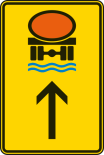 Verkehrszeichen 422-34 StVO, Wegweiser für Fahrzeuge mit wassergefährdender Ladung (geradeaus)