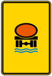 Verkehrszeichen 442-52 StVO, Vorwegweiser für Fahrzeuge mit wassergefährdender Ladung