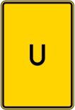 Verkehrszeichen 455.1-50 StVO, Ankündigung/ Fortsetzung der Umleitung, ohne Pfeilsymbol
