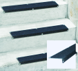 Edelstahl-Kantenprofil für Treppenstufen zur Schraubmontage, Rutschhemmung R13 nach DIN 51130