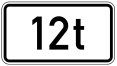 Verkehrszeichen 1053-37 StVO, Massenangabe - 12 t
