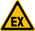 Elektrokennzeichnung / Warnschild, Warnung vor explosionsfähiger Atmosphäre