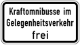 Verkehrszeichen 1026-31 StVO, Kraftomnibusse im Gelegenheitsverkehr frei