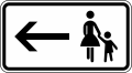 Verkehrszeichen 1000-12 StVO - Fußgänger Gehweg links gegenüber benutzen