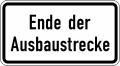 Verkehrszeichen 2139 StVO, Ende der Ausbaustrecke