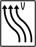 Verkehrszeichen 501-12 StVO, Überleitungstafel